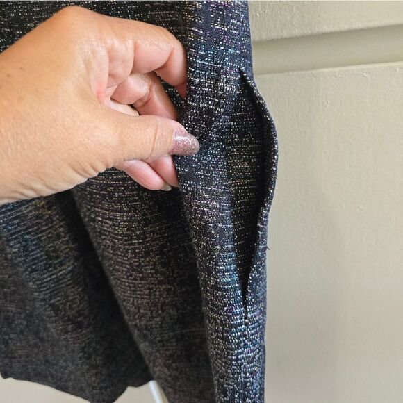 Rachel Roy Halter Neck Mini Dress. Blk/Multicolored(Metallic Shimmer)NWOT Sz. 6 - Picture 5 of 7